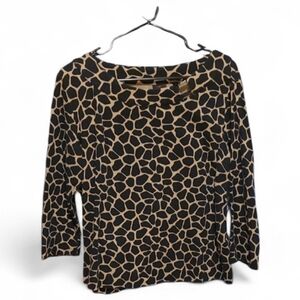 Rafaella Black and Cream Animal Print  Apparel